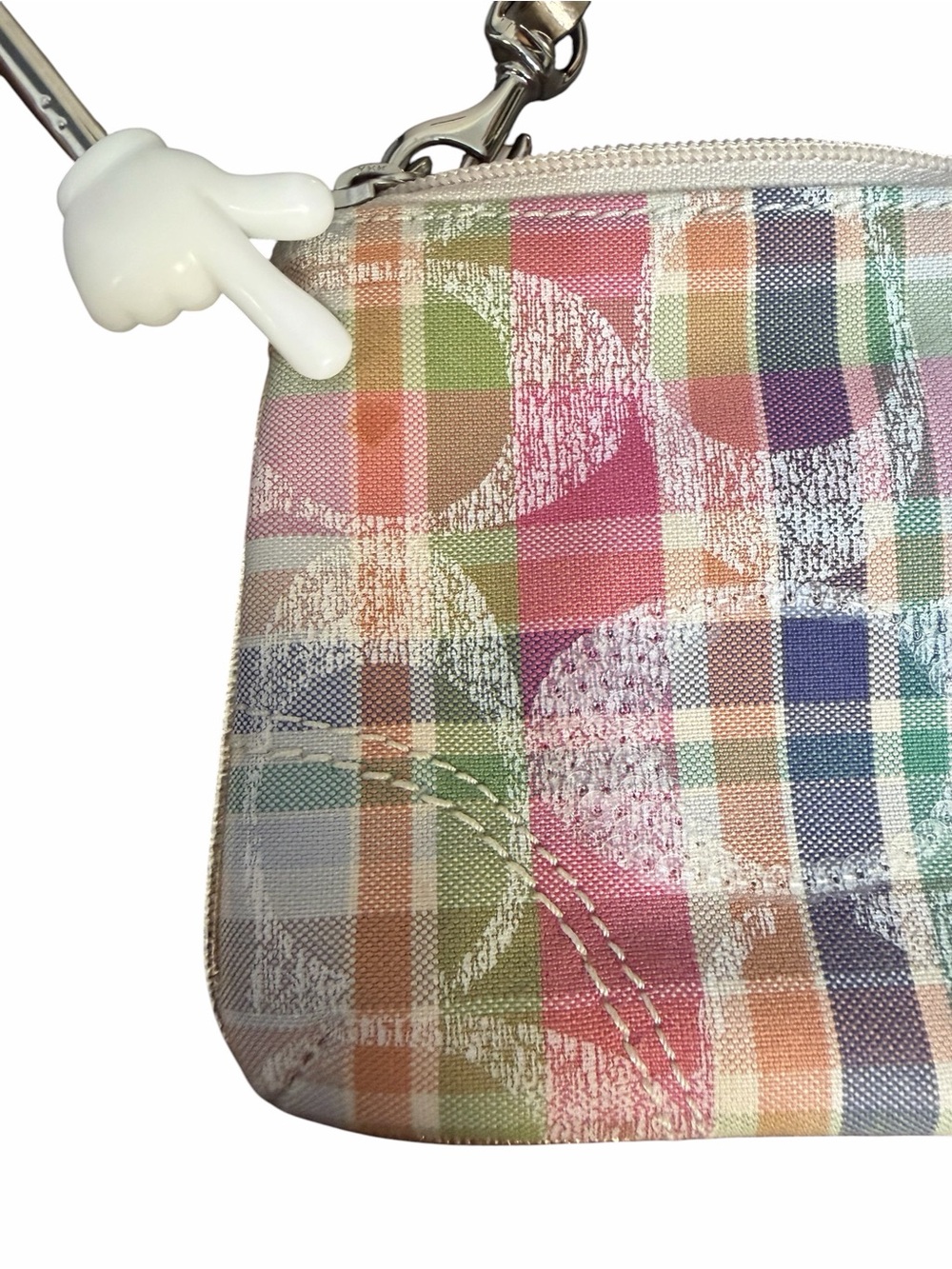 Coach Poppy Glam Madras Plaid Wristlet (A456) - Picture 11 of 11